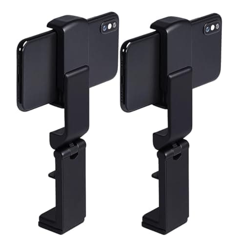 pawpoem 2 Pack Airplane in Flight Phone Holder, 360° Rotatable Travel Stand, Foldable Adjustable Phone Mount, Portable Desk Clamp for Airplane, Train, Office, Bed, Kitchen, Travel Essentials
