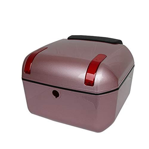 ZXCASDF Universal Motorcycle Trunk Motorcycle Tour Tail Box Tour Pack Tail Box Luggage for Harley Road Glide Honda Yamaha Cruiser Storage Carrier Case,rose gold