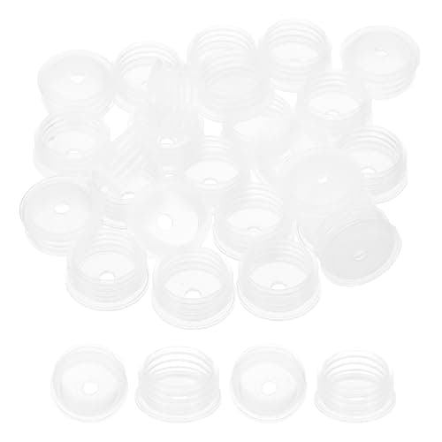 PATIKIL Bottle Adapter 0.79"/20mm, 25 Pcs Press in Bottle Adapter Plugs for Oral Dispensers Liquid Oil Plastic Glass Bottles Stopper, Clear
