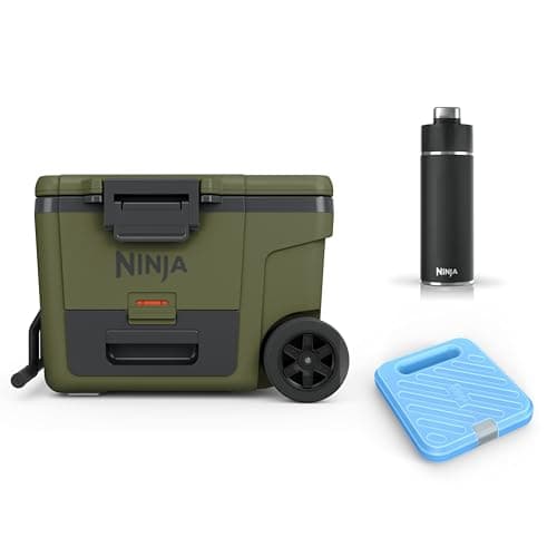 Ninja FrostVault Insulated Cool Box & Bottle Set, Olive FB245AMZEUUKGN