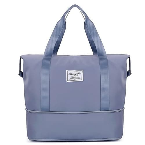 HUANYO Expandable Holdall Bag - 2-in-1 Design (20L to 35L), Foldable Waterproof Lightweight Sports & Travel Bag for Men and Women, Perfect for Gym, Beach, Yoga and Weekend Trips (Blue)
