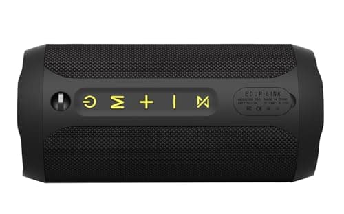 EDUPLINK Bluetooth Speaker, Portable Wireless Speakers, Waterproof IPX7 Speaker, TWS Pairing Stereo, Long Playtime for Home, Travel, Black — view 2