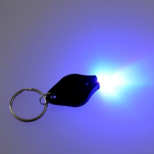 MACHSWON Mini Keychain Torches Flashlight UV Money Checker Key-Chain LED Money Detector Light Key Ring Light Torch Black — view 2