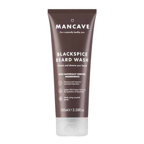 ManCave Blackspice Beard Wash 100ml for Men, Beard Wash