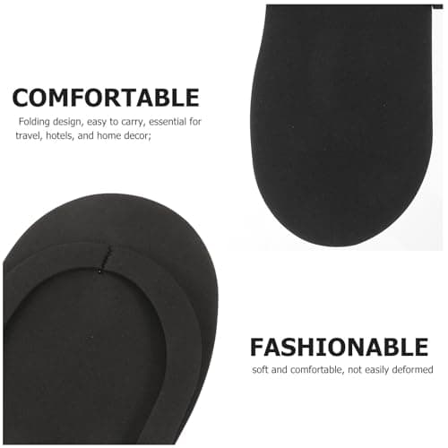 TOYANDONA 12 Pairs Black EVA Disposable Spa Slippers for Nail Salons — view 5