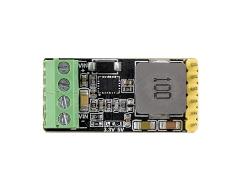 Waveshare DC to DC Buck Converter (with Pre-soldered Header and Terminal), Buck Voltage Regulator, Compact Size And Easy To Integrate, Configurable 3.3V Or 5V Output, Immersion Gold Process