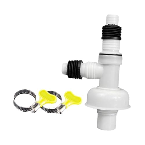 Guangcailun Universal Drain Connector Drain Tee Adapter Wear-Resistant Easy to Install Universal Type Odor Proof Floor, Style B — view 4