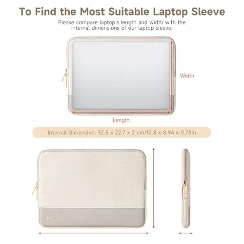 LETREEN Laptop Sleeve for 13-inch 14-inch New MacBook Pro M5 Pro/Max (2026) — view 4