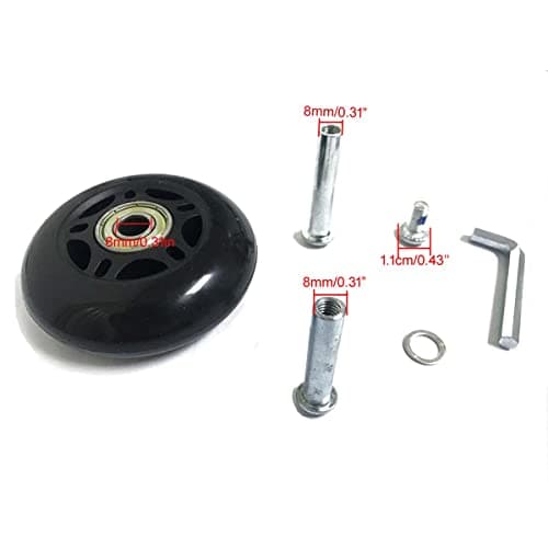 LOTOWELZON Luggage Suitcase Inline Skate Replacement Wheels OD80xID8xW24mm — view 6