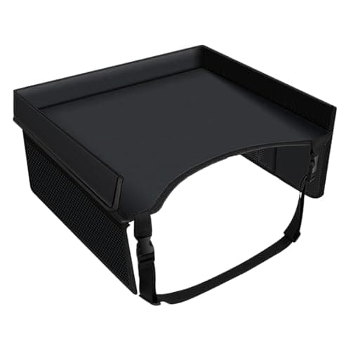 Kids Travel Tray - Toddler Car Seat Lap Tray Carseat Table | Lap Foldable Desk Organizer with Adjustable Straps Carseat Table for Outdoor Drawing Roadtrip Activities — view 6