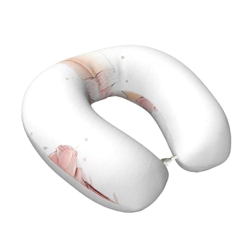 Ballet Shoes Print Memory Foam Travel Pillow - Comfortable U-Shape Neck Support for Sleep, Office, Flights & Road Trip — view 2