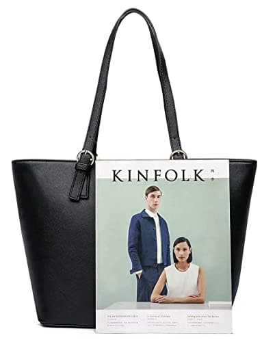 WEDMAY Women's Black School Handbag, Large Tote Bag with Adjustable Straps — view 6