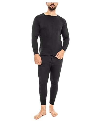 Heat Stoke®️ Pack of 2 Men's Thermal Long Johns Trouser Warm Base Layer Black Charcoal White S,M,L,XL,XXL (BLACK, L) — view 3