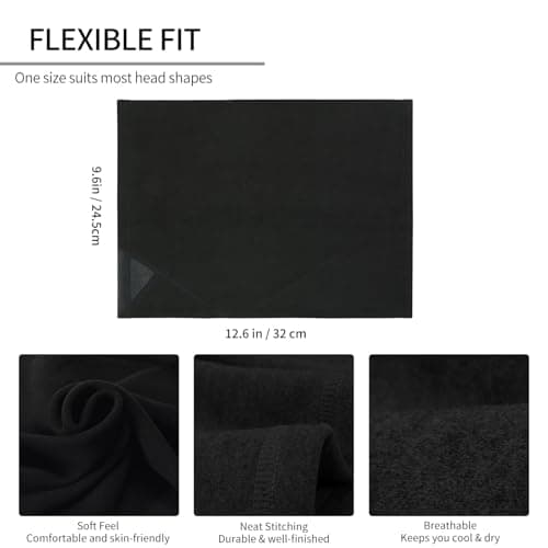Shecret Fleece Neck Warmer, Thermal Neck Gaiter Snood for Men Women, Black — view 4