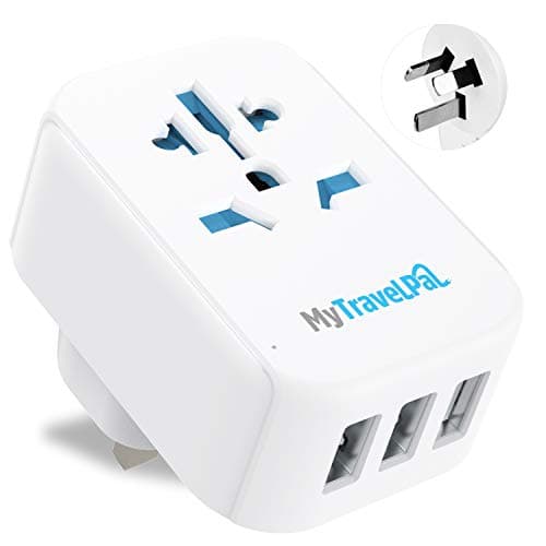 MyTravelPal UK to Australia Plug Adapter with USB | UK Safety Standards