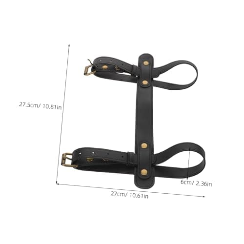Anneome Adjustable Black Yoga Mat Strap Band for Outdoor Fitness Pilates – Lightweight PU Leather Carrying Sling for Gym Exercise and Travel — view 2