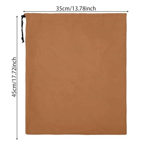 Compact Travel Shoe Organiser for Clean Storage of Equipment on Weekend Trips Business Trips - Improved Lightweight Portable Shoe Bag with Drawstring for (Brown, 45 x 35 cm) — view 6