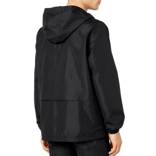 BBXWANG Mens Waterproof Jackets Lightweight Packable Rain Jacket Men Raincoat Black Men's Outdoor Waterproof Jackets with Hood for Walking Cycling Hiking Travel (UK, Alpha, XL, Regular, Regular) — view 5
