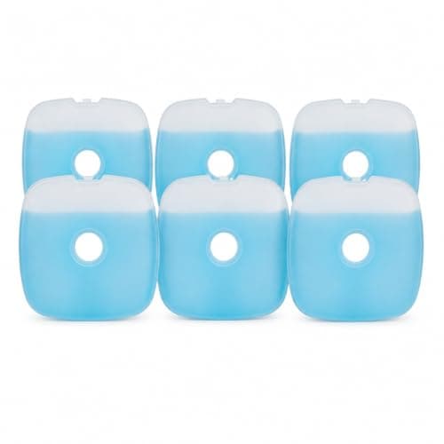 1ABOVE Freezer Blocks 6 Pack — Reusable Ice Packs with Easy-Grip Finger Hole for Cool Bags, Lunch Boxes, Camping & Picnic — Long Lasting BPA-Free Ice Blocks for Coolers