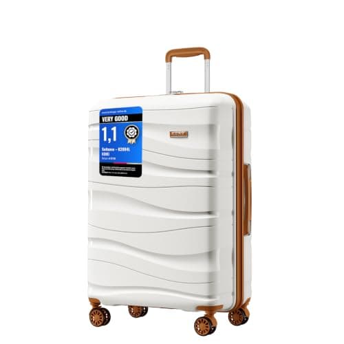 Kono Medium Suitcase 24 Inch, Durable Checked Luggage for Holiday Travel