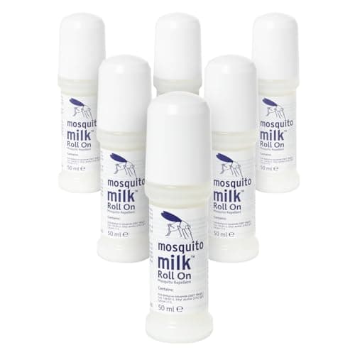 Mosquito Milk Insect Repellent Roll-On (Bulk 6 Pack) 50ml x6 | Tropical Travel Essentials | Bulk Protection Against Mosquitoes, Ticks & Midges