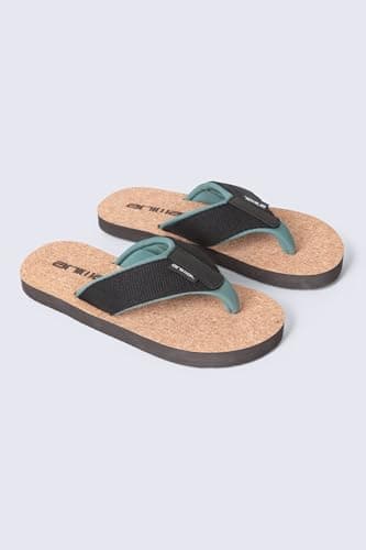 Animal Parker Kids Cork Flip Flops Black 3 — view 3