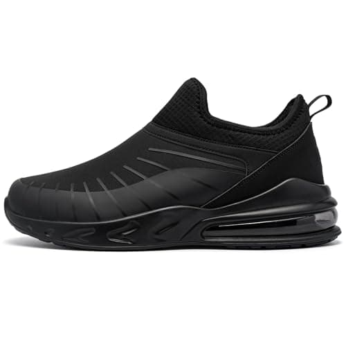 LARNMERN Slip on Trainer Women Non Slip Waterproof Work Shoes,Black,5 UK — view 3