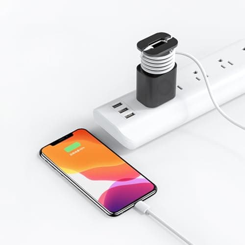 3pcs 2 in 1 Silicone Charger Protector with Cord Wrap, Silicone Power Adapter Case for iPhone, Snapback Charger Winder Compatible with 18W/20W Charger, 1.65 x 1.1 inches (Charger not Included) — view 2