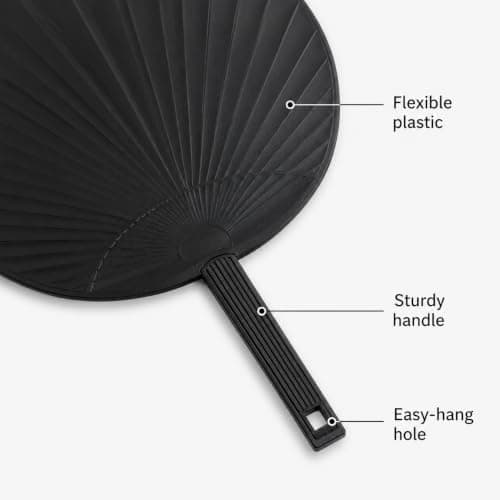 MAR Hand Fan Large Flexible Plastic Handheld Manual Cooling Fan 1pc 27x28cm — view 4