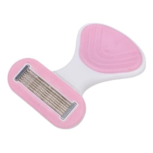 Fauitay Women Travel Shaving Kit, 6 Layer Stainless Steel Cutters Mini Portable with Foldable Non Slip Handle and 3 Refills, for Smooth Hair Removal on Legs Underarms (Pink) — view 2