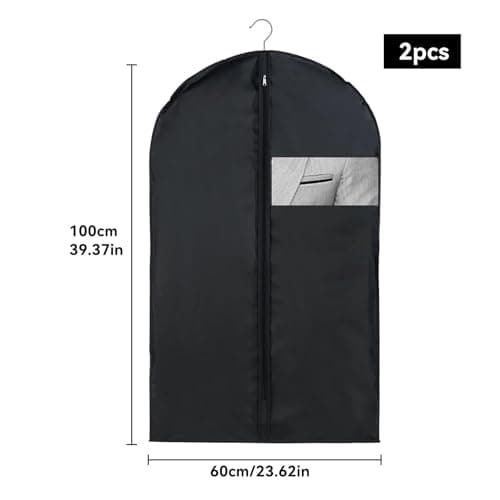 hautllaif 2 Pcs Suit Bags,Travel Garment Carrier with Zipper,60 * 100cm — view 2
