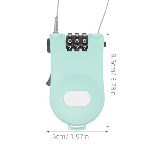 Mini Retractable Combination Cable Lock for Bike and Strollers — view 2