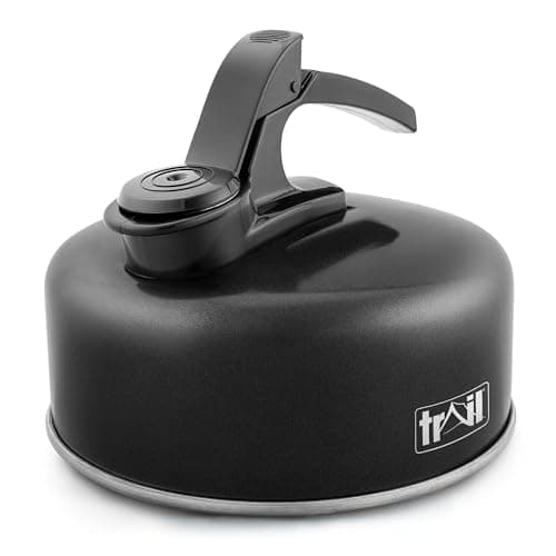 Trail Whistling Camping Kettle, 1L, Black