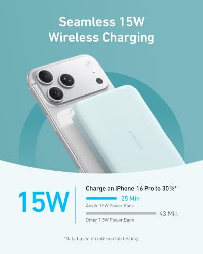 Anker MagGo Power Bank, 10,000mAh Qi2-Certified 15W Portable Charger — view 3