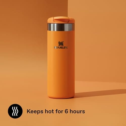 Stanley 1913 Aerolight Transit Travel Mug 0.47L - Keeps 6 Hours Hot - 8 Hours Cold - Dishwasher Safe - Leakproof - Car Cup Holder Compatible - Insulated Coffee Cup - Goldenrod Coral — view 4