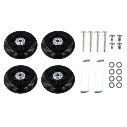 Luggage Wheel Repair Kit 4 Pack with Tools Screws(75x24mm)