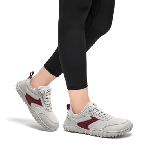 HOBIBEAR Wide Barefoot Shoes for Womens Mens Minimalist Trail Running Hiking Sneakers Comfortable Lightweight Beige SIZE 41 — view 2