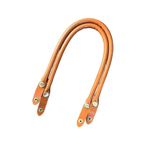 XAGMODSHN PU Leather Handles 47cm with Quick-Release Snaps, Brown
