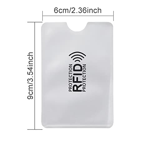 Sliver RFID Blocking Sleeves, [10 Pack] [TUV Certification] Anti-Theft Credit Card Protector RFID & NFC Contactless Card Security Holders Prevent Identity Theft for Credit, Debit Cards, Passport — view 6