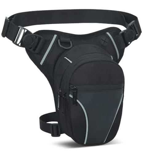 Tactical Bumbags Drop Leg Bag for Men Women Multifunctional Waist Pack for Motorcycle Bike Fanny Pack for Traveling Camping Hiking Cycling Motorcycling Fishing Crossbody Shoulder Pouch (Black#1)