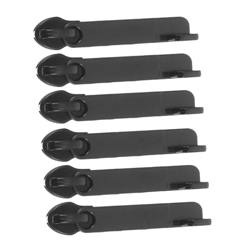 Black Zipper Slider Repair Kit 6pcs for Luggage and Bags