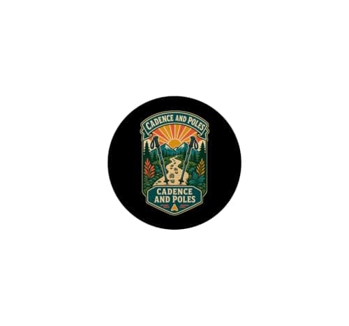 CADENCE AND POLES Nordic Walking Trail Rhythm PopSockets Adhesive PopGrip — view 3