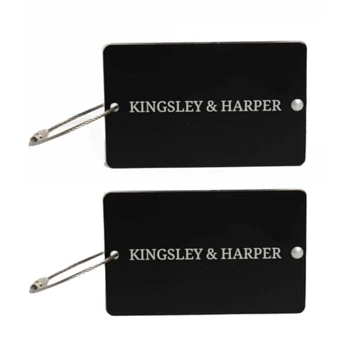 Aluminium Luggage Tags Twin Pack – Durable, Lightweight Travel ID Tags with Paper Insert for Suitcases, Backpacks & Carry-On Bags, Matte Black, Personalized — view 3