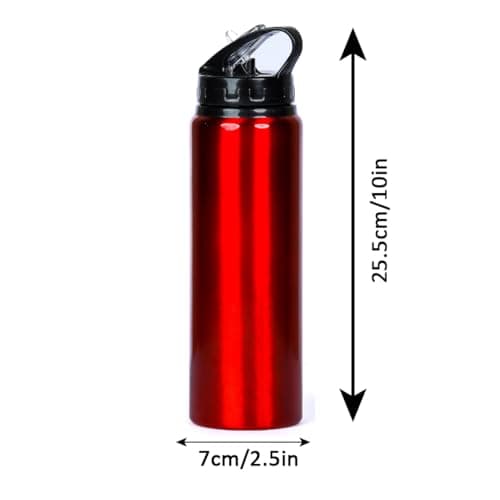 Sports Water Bottle with Straw 750ml Reusable Durable Metal Water Bottle — view 5