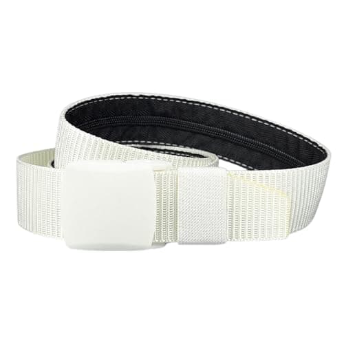 VALINK Money Belt, Travel Belt with Internal Zip, Cash Belt Anti-Theft with Pocket,120cm White