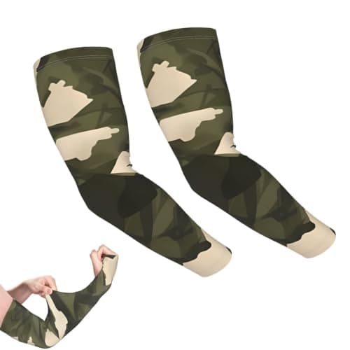 GDSHJKLW Army Camouflage Arm Sleeves Cooling Compression Sleeves Uv Blocking Arm Covers
