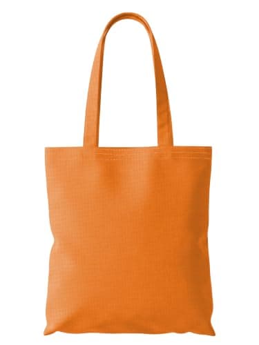 Wonky Line Premium Cotton Tote Bag, Eco-Friendly Shopping Bag, 100% Cotton Canvas, Reusable Grocery Cloth Bag, Extra Strong Long Handle Double Stitched Ideal for Printing (Orange)