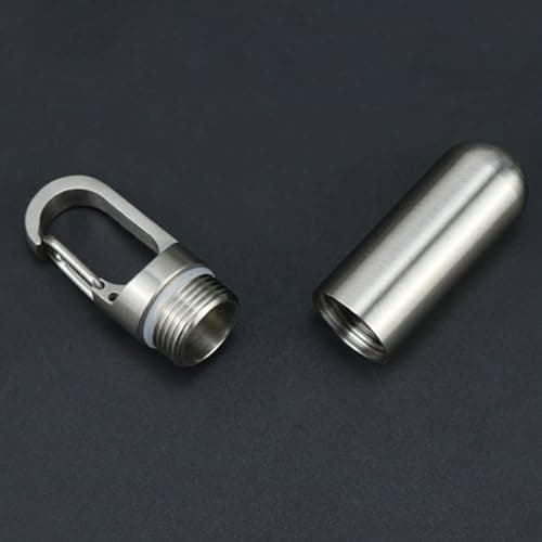 Daily Pill Organizer - Stainless Steel Keychain, Portable — view 3