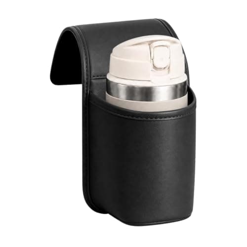 Car Door Cup Holder - 4.13 Inch Faux Leather Drink