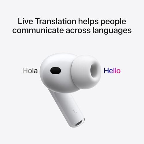 Apple AirPods Pro 3 Wireless Earbuds, Active Noise Cancellation, Live Translation, Heart Rate Sensing, Hearing Aid Feature, Bluetooth Headphones, Spatial Audio, High‑Fidelity Sound, USB‑C Charging — view 5